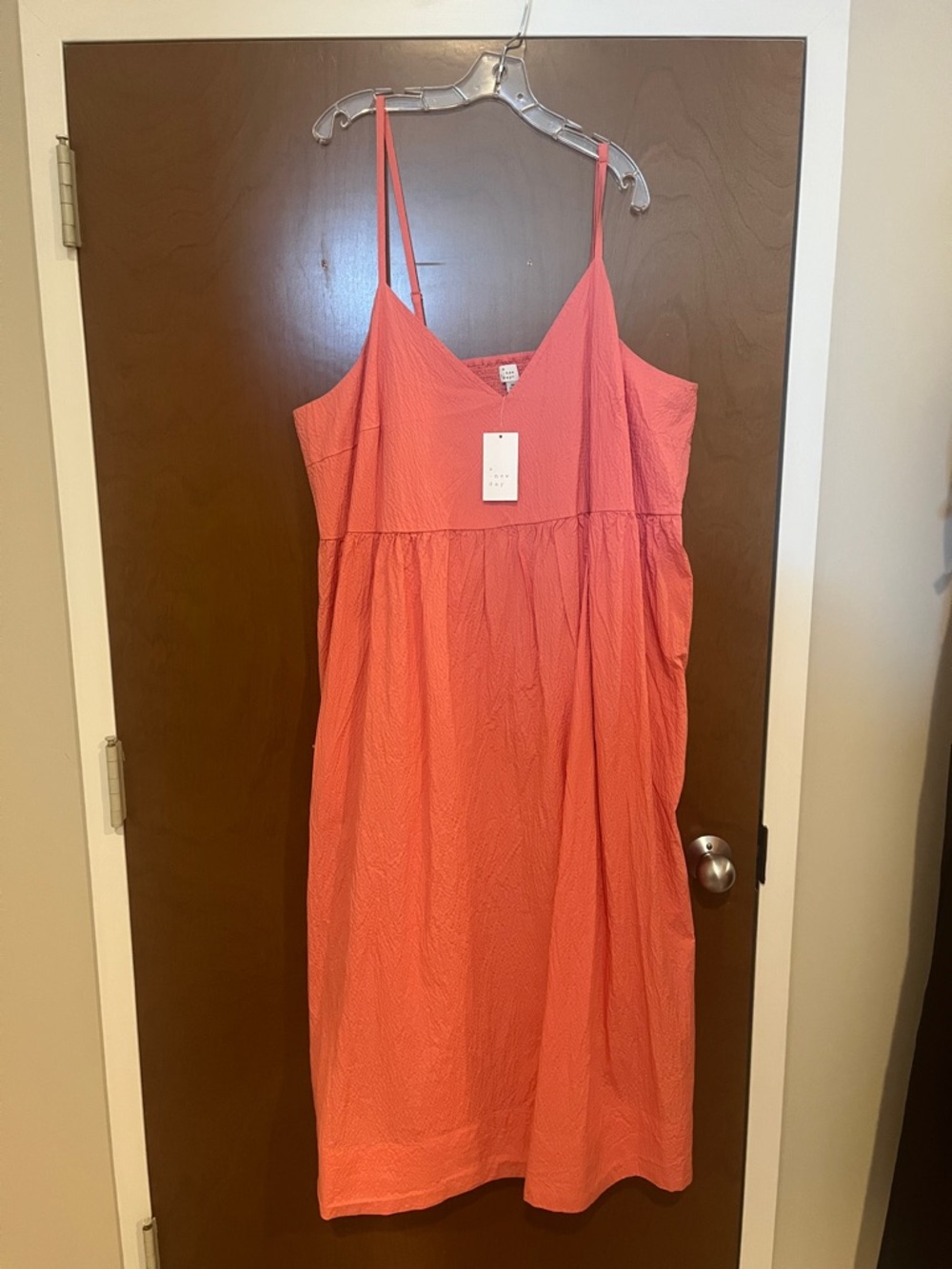 Coral Orange Spaghetti Strap Sundress